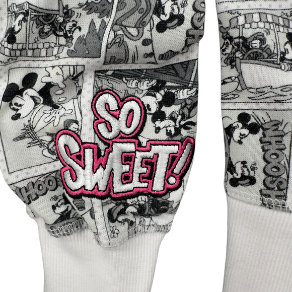 Disney Parks Mickey Mouse Comic Strip Print Full Zip Hoodie Womens Size XS - Picture 4 of 8